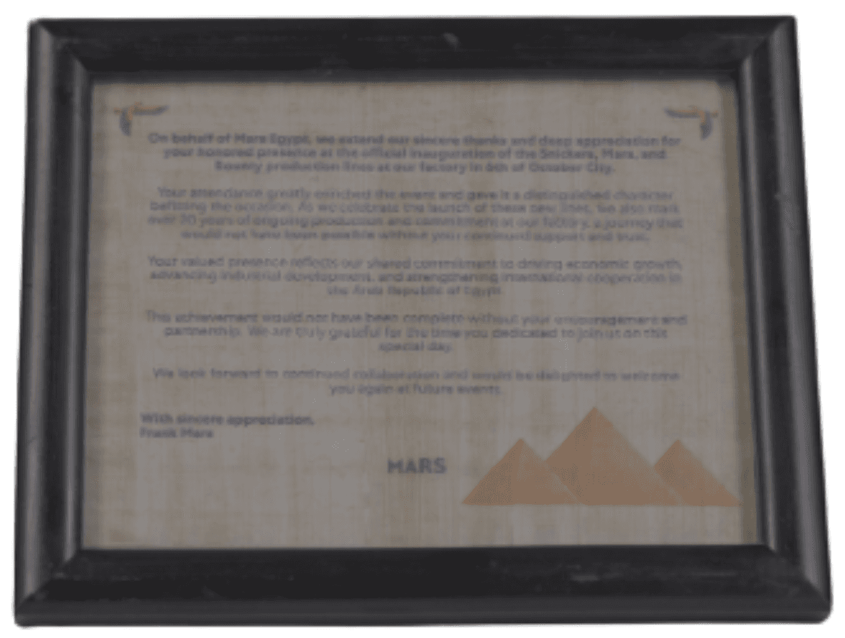 Mars Appreciation Certificate