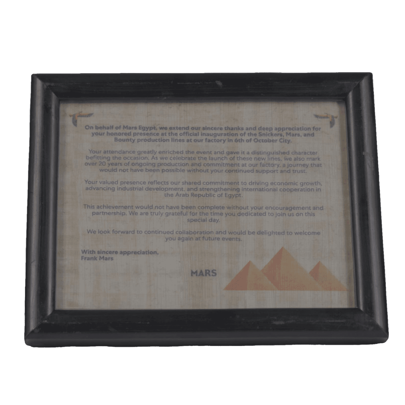 Mars Appreciation Certificate